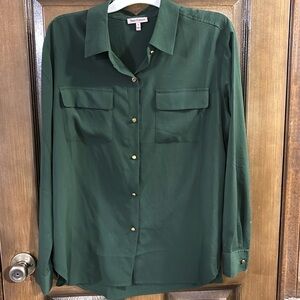 Juicy couture button up blouse with gold buttons